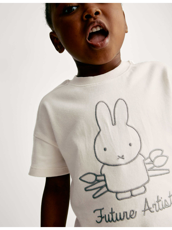 Marks & Spencer Majica Miffy™ z visokim deležem bombaža (1–8 let) Marks & Spencer smetanasta