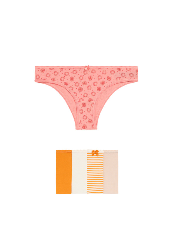 Marks & Spencer Brazilske spodnje hlačke z visokim deležem bombaža in materialom Lycra™, 5 kosov Marks & Spencer oranžna