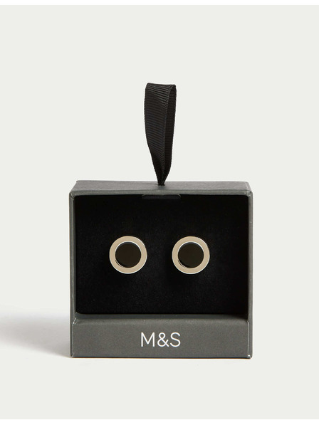 Marks & Spencer Okrogli manšetni gumbi Marks & Spencer srebrna