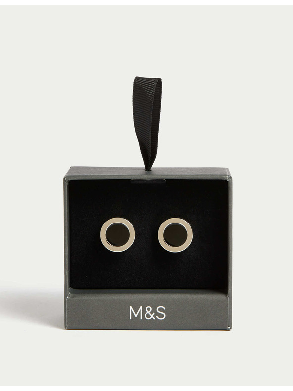 Marks & Spencer Okrogli manšetni gumbi Marks & Spencer srebrna