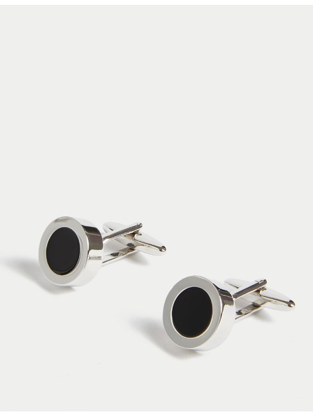 Marks & Spencer Okrogli manšetni gumbi Marks & Spencer srebrna