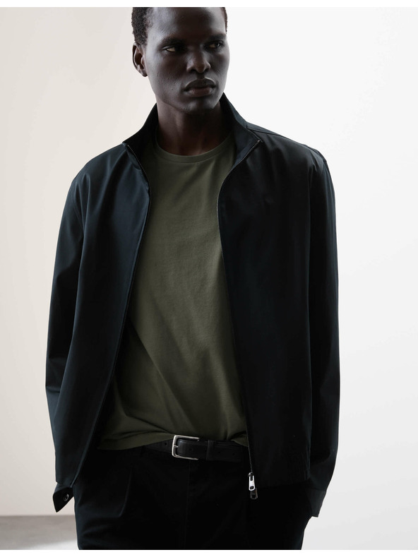 Marks & Spencer Majica iz premium bombažne tkanine, ozek kroj Marks & Spencer zelena