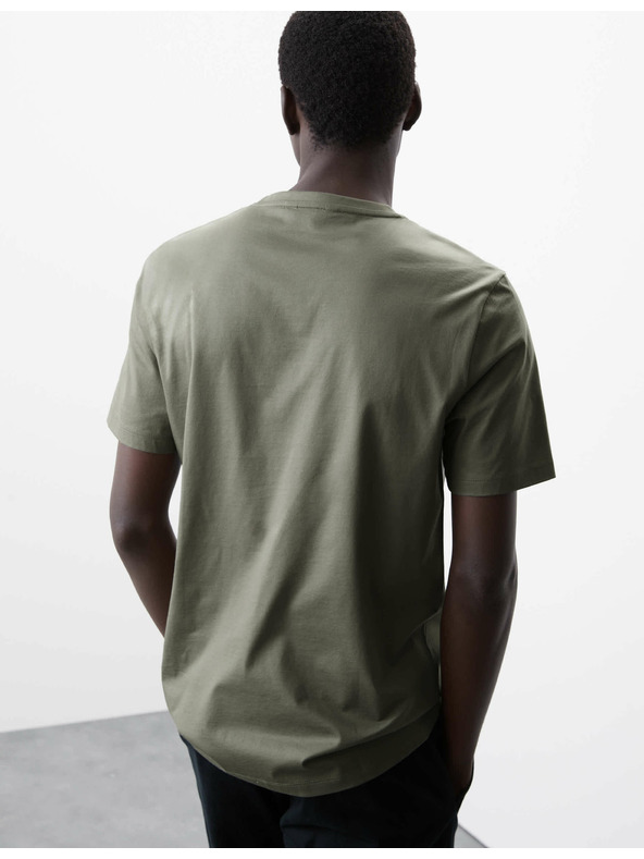 Marks & Spencer Majica iz premium bombažne tkanine, ozek kroj Marks & Spencer zelena