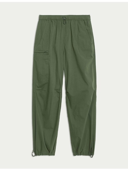 Marks & Spencer Cargo hlače svobodnega padajoče kroja Marks & Spencer zelena