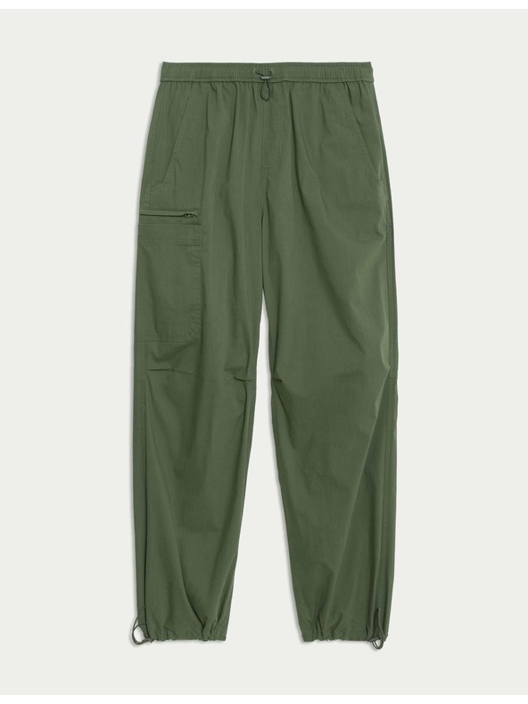 Marks & Spencer Cargo hlače svobodnega padajoče kroja Marks & Spencer zelena