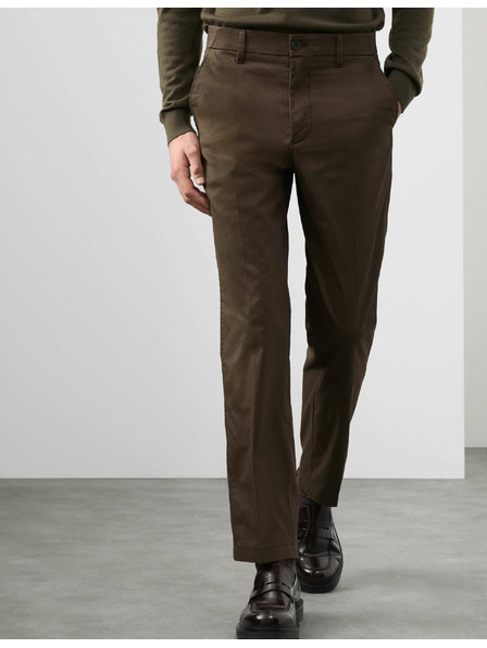 Marks & Spencer Super lahke hlače chino, običajnega kroja Marks & Spencer zelena