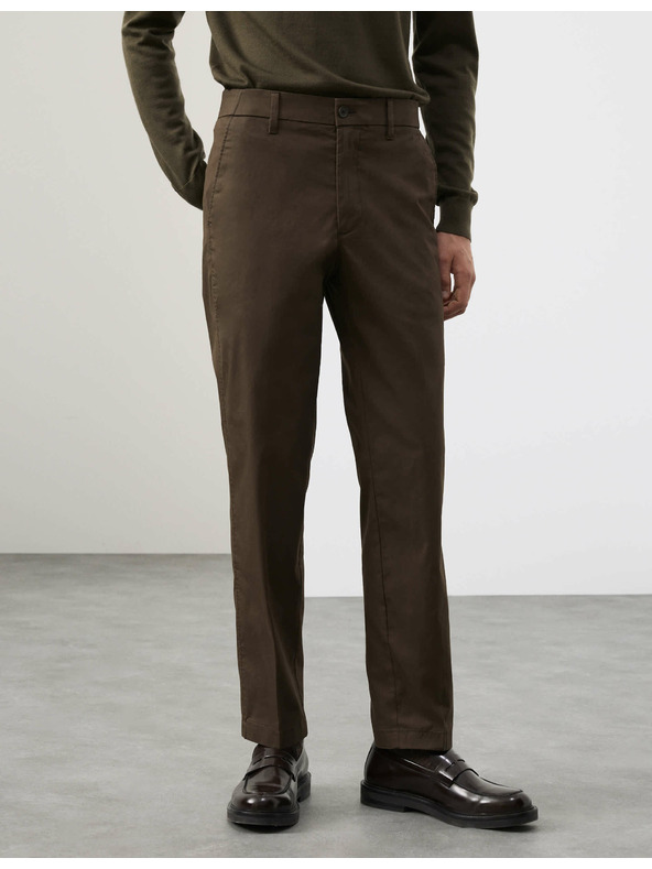 Marks & Spencer Super lahke hlače chino, običajnega kroja Marks & Spencer zelena