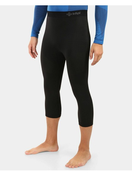 Kilpi Moške brezšivne 3/4 termo hlače Kilpi NIELO-M Črna