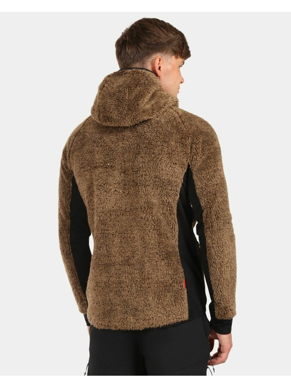 Kilpi Moška kosmatena flis jopica s kapuco Kilpi NORKA-M Rjava