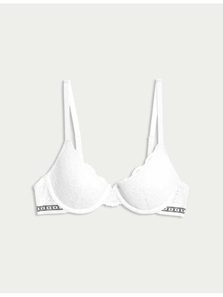 Marks & Spencer Čipkast nedrček Cleo s polovičnimiečkami in kovinskimi obroči, vel. A–E Marks & Spencer bela