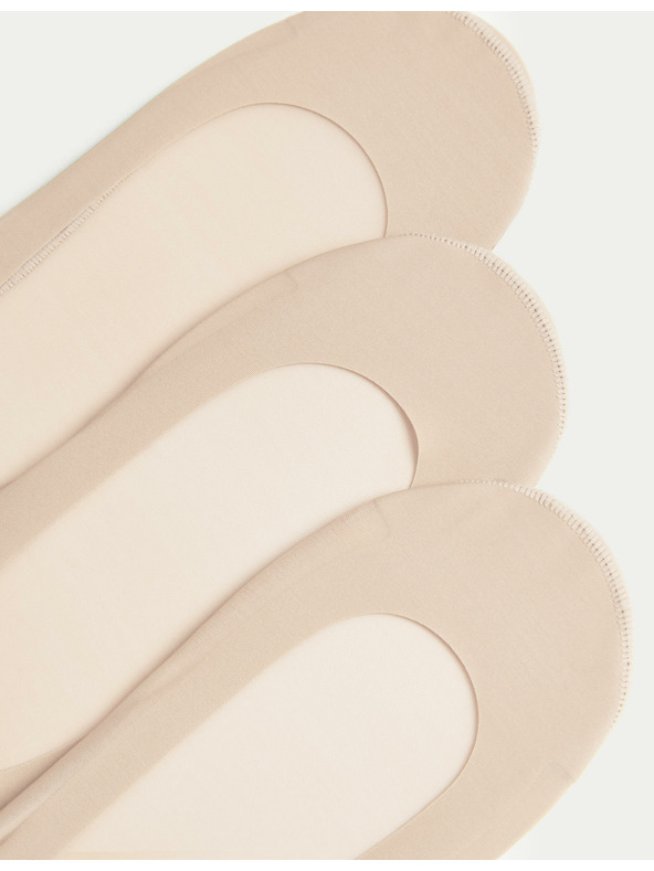 Marks & Spencer 3 x nizke nogavice Marks & Spencer bež