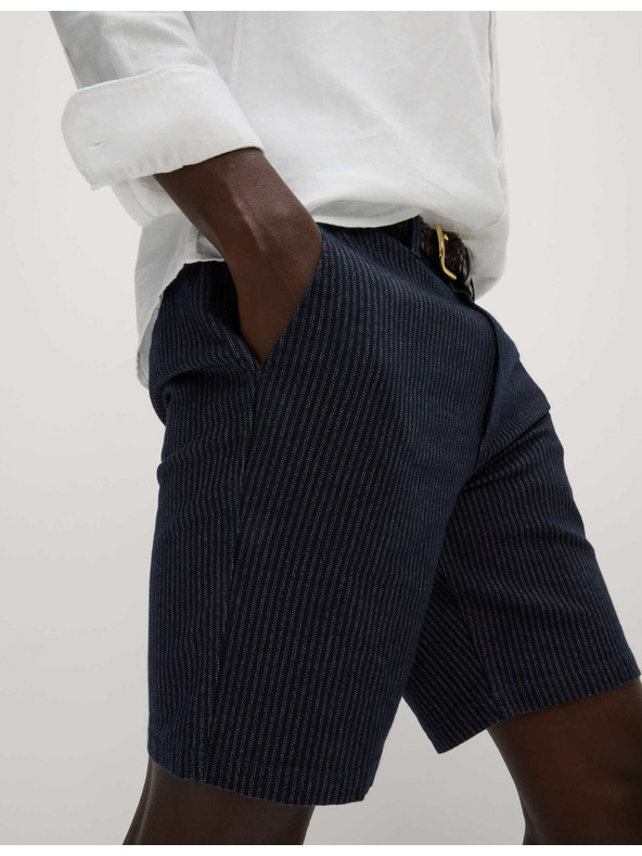 Marks & Spencer Chino kratke hlače z delno elastičnim pasom Marks & Spencer mornarsko modra