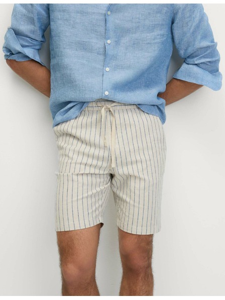 Marks & Spencer Kratke hlače iz mešanice lanu z elastičnim pasom Marks & Spencer bež