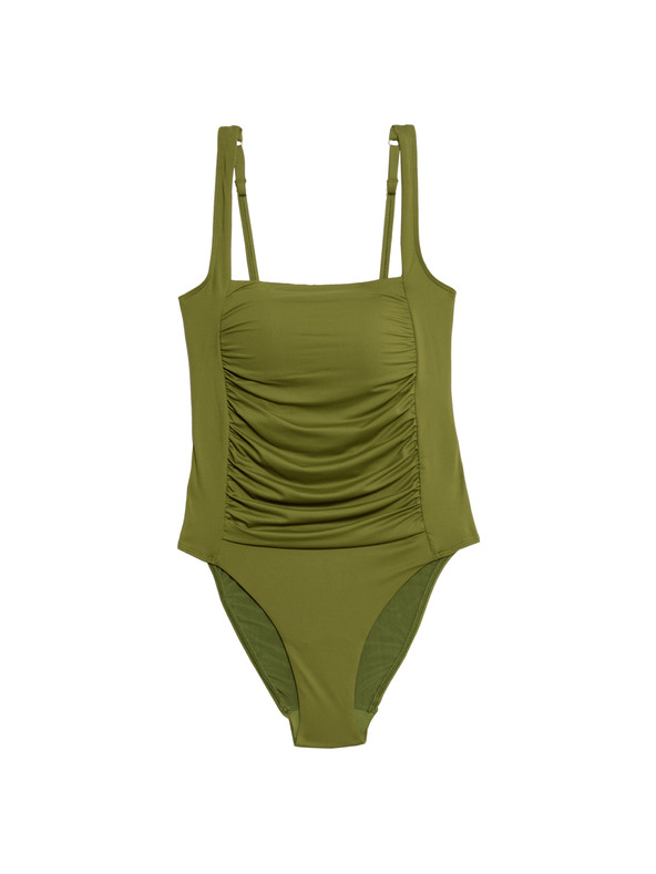 Marks & Spencer Kopalke, ki oblikujejo trebušček, z oblazinjenimi in kvadratnim izrezom Marks & Spencer zelena