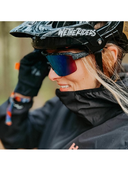 Horsefeathers Kolesarska očala Scorpio - black splash/mirror green