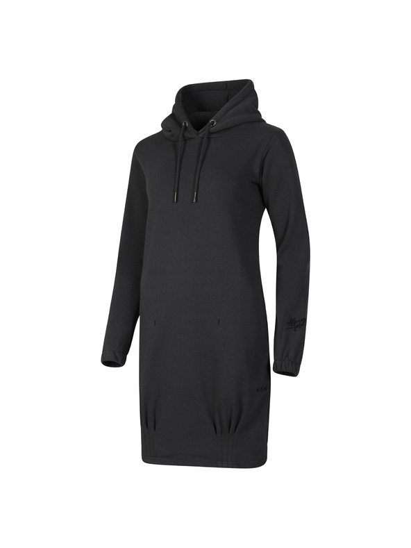 ALPINE PRO Ženska bombažna obleka ALPINE PRO LORRA dk.true gray