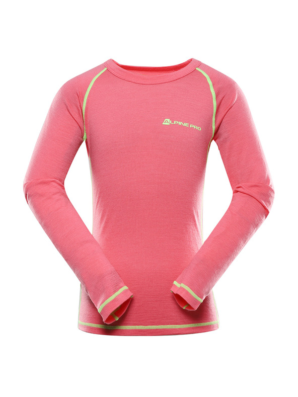 ALPINE PRO Otroška majica iz merino volne ALPINE PRO MERENO camellia rose