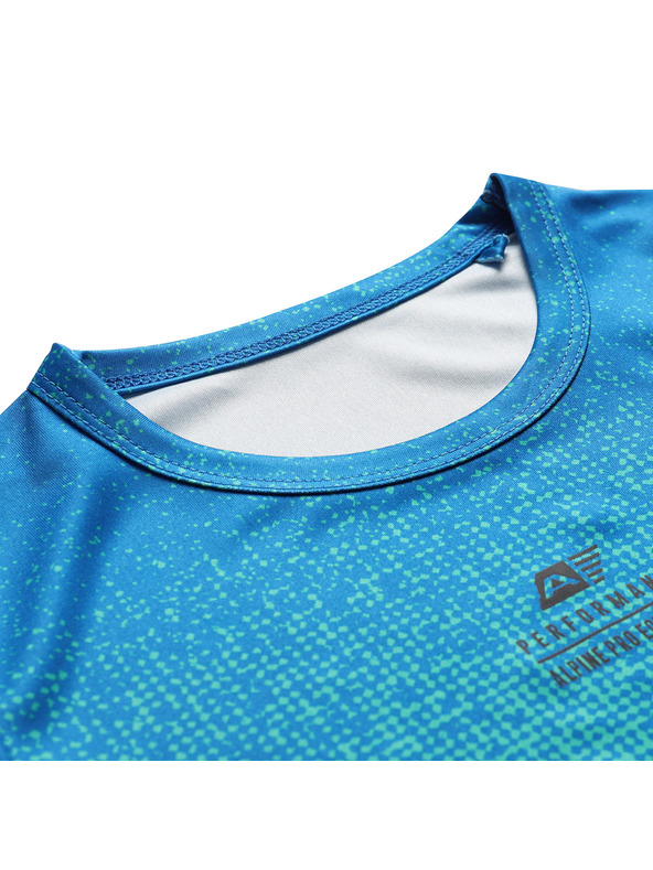 ALPINE PRO Otroška hitrosušeča majica ALPINE PRO RIFO electric blue lemonade