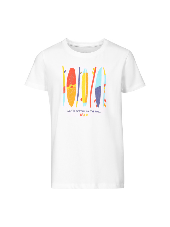 NAX Otroška bombažna majica nax NAX OMESO white