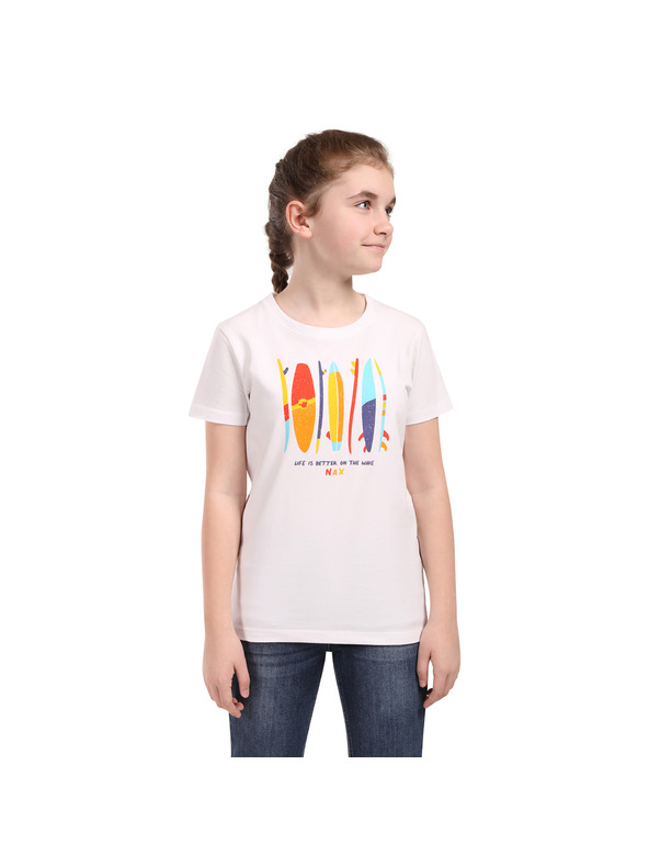NAX Otroška bombažna majica nax NAX OMESO white
