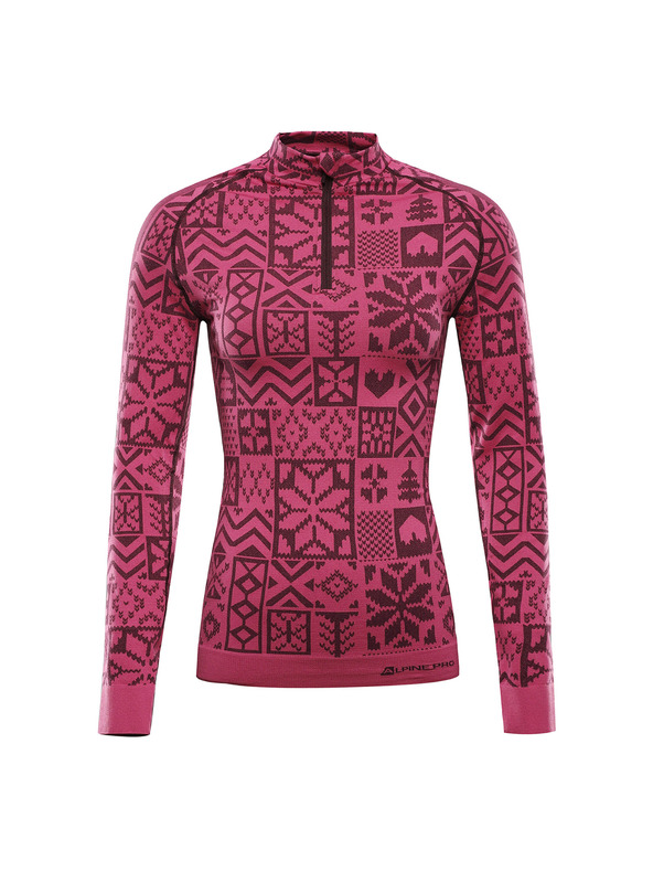 ALPINE PRO Žensko funkcionalno perilo - majica ALPINE PRO SEAMA fuchsia fedora