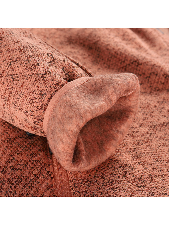 ALPINE PRO Ženska topla jopica z zadrgo ALPINE PRO ZEGA 2 tawny orange