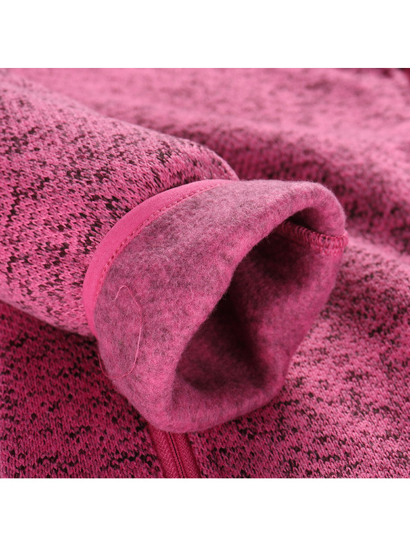 ALPINE PRO Ženska topla jopica z zadrgo ALPINE PRO ZEGA 2 fuchsia fedora