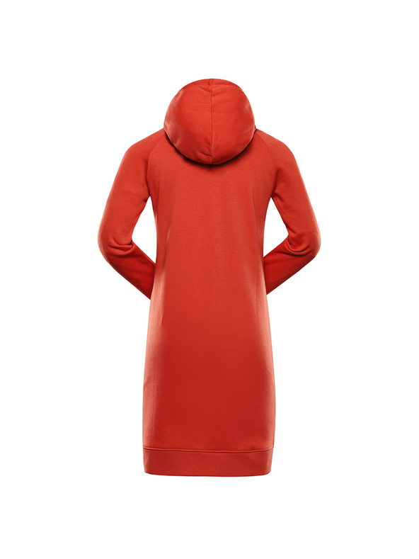 ALPINE PRO Ženske majične obleke ALPINE PRO OLEBA red clay