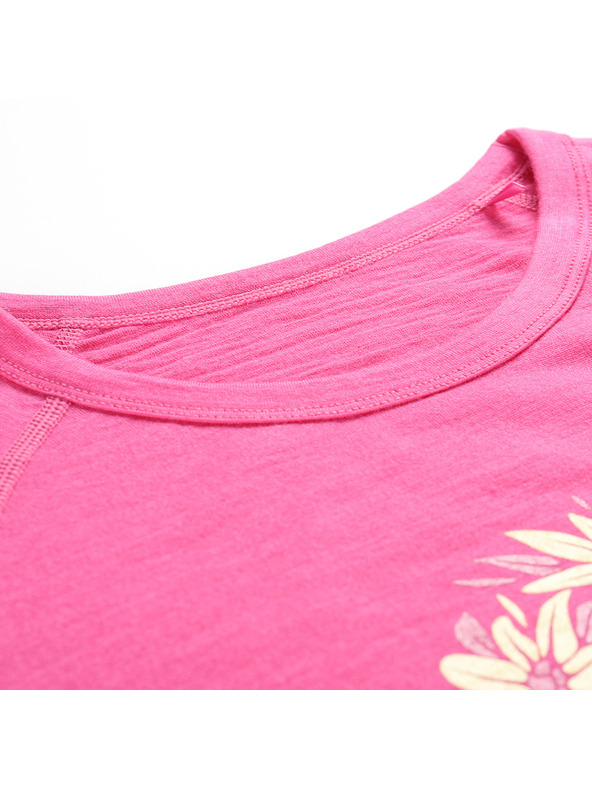 ALPINE PRO Žensko majico iz merino volne ALPINE PRO MERENA fuchsia fedora varianta pa