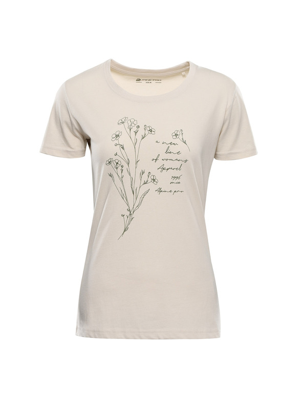 ALPINE PRO Ženska majica iz organske bombaževine ALPINE PRO TERMESA 3 moonbeam varianta pb