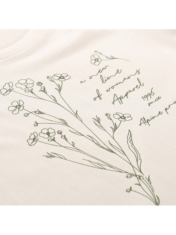 ALPINE PRO Ženska majica iz organske bombaževine ALPINE PRO TERMESA 3 moonbeam varianta pb