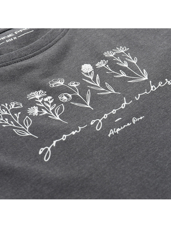 ALPINE PRO Ženska bombažna majica ALPINE PRO MOROLA dk. true gray varianta pc