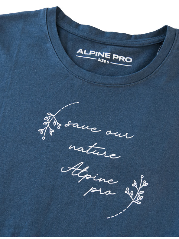 ALPINE PRO Ženska bombažna majica ALPINE PRO BADENA blue wing teal