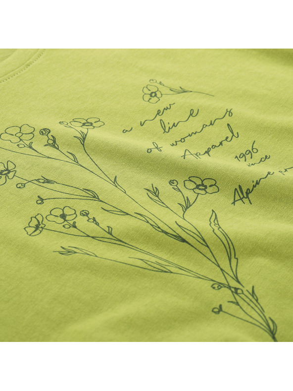 ALPINE PRO Ženska majica iz organske bombaža ALPINE PRO TERMESA 3 green oasis varianta pb