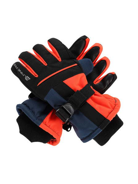 ALPINE PRO Otroške rokavice z membrano ptx ALPINE PRO LORDO 2 neon red
