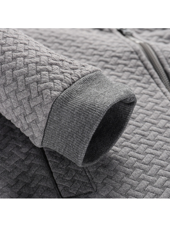 ALPINE PRO Otroška melirana jopica s kapuco ALPINE PRO LELO dk.true gray