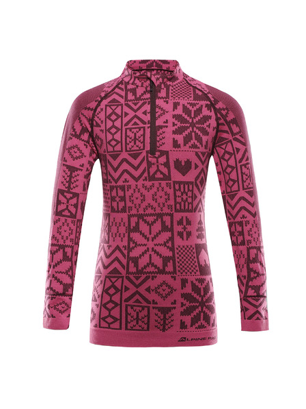 ALPINE PRO Otroško funkcionalno perilo - majica ALPINE PRO SEAMO fuchsia fedora