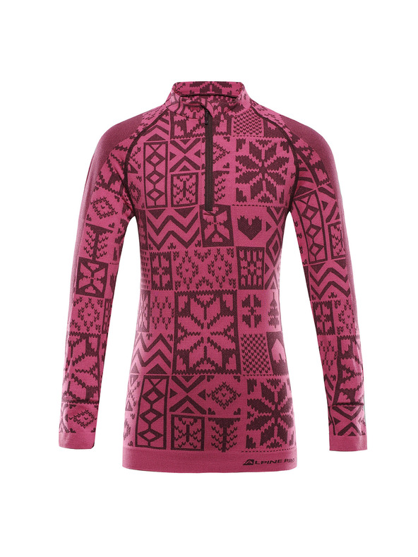 ALPINE PRO Otroško funkcionalno perilo - majica ALPINE PRO SEAMO fuchsia fedora