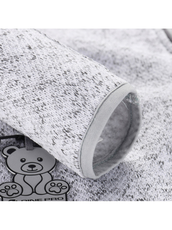 ALPINE PRO Otroški topel pulover z zadrgo ALPINE PRO ZEGO 2 white