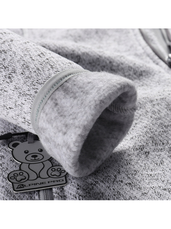 ALPINE PRO Otroški topel pulover z zadrgo ALPINE PRO ZEGO 2 white