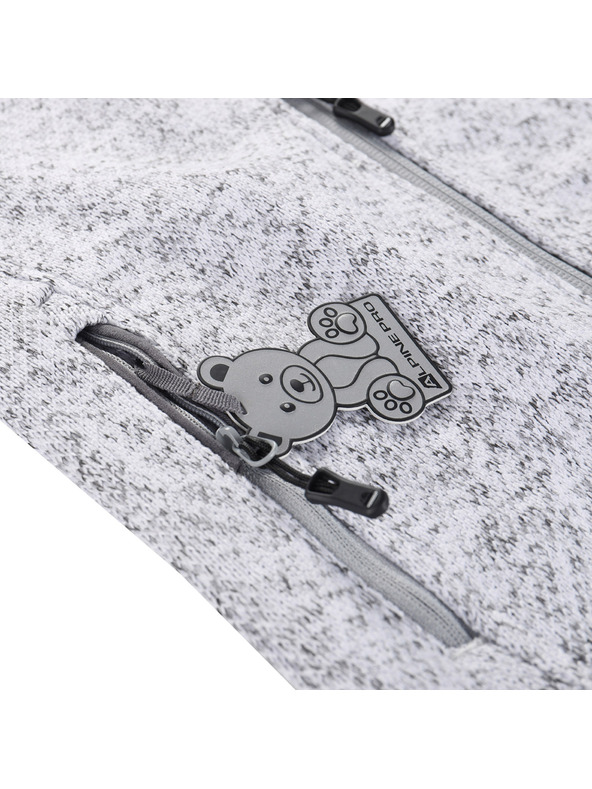 ALPINE PRO Otroški topel pulover z zadrgo ALPINE PRO ZEGO 2 white