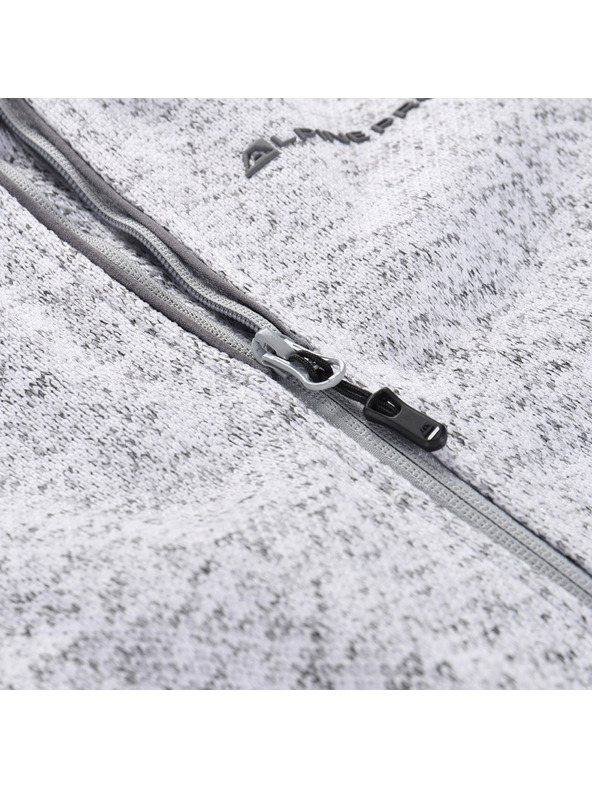 ALPINE PRO Otroški topel pulover z zadrgo ALPINE PRO ZEGO 2 white