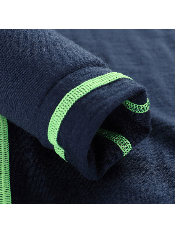 ALPINE PRO Otroška merino majica ALPINE PRO MERENO moonlit ocean varianta pa