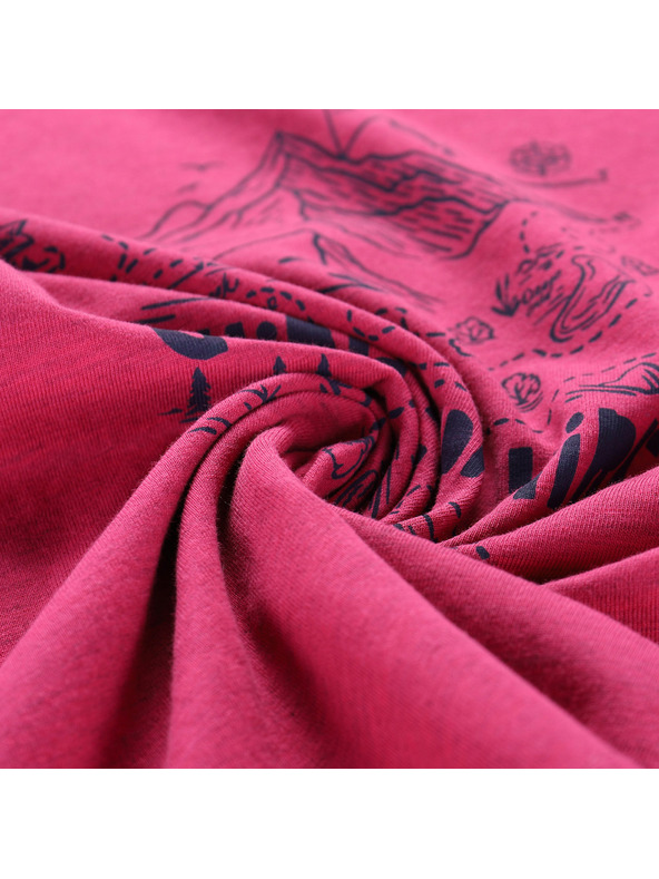 ALPINE PRO Otroška hitrosušeča majica ALPINE PRO NOGERO fuksija fedora varianta pa