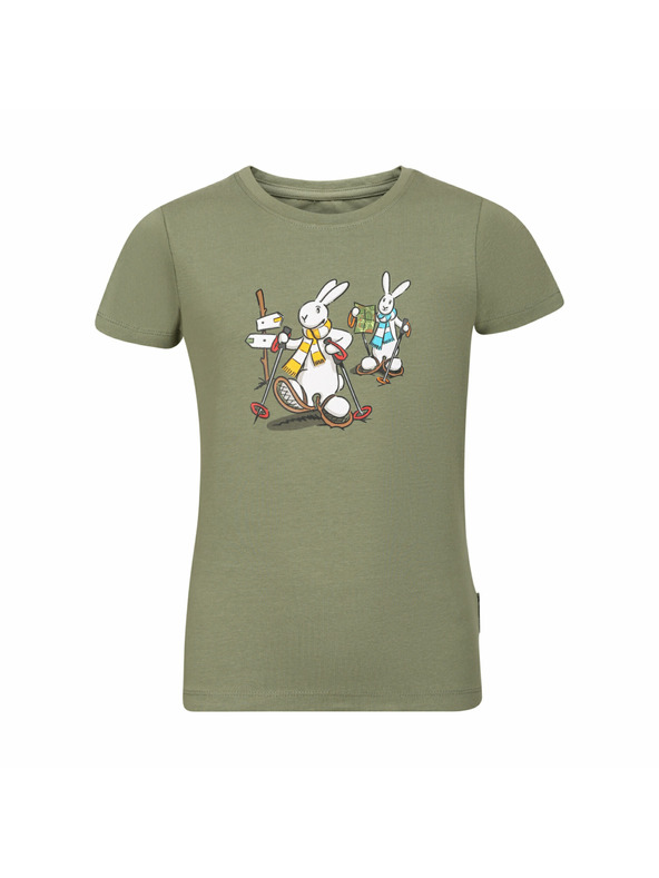 ALPINE PRO Otroška bombažna majica bob in bobek ALPINE PRO BOBBO oil green