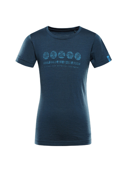 ALPINE PRO Otroška majica iz merino volne ALPINE PRO MERENO 2 maroški