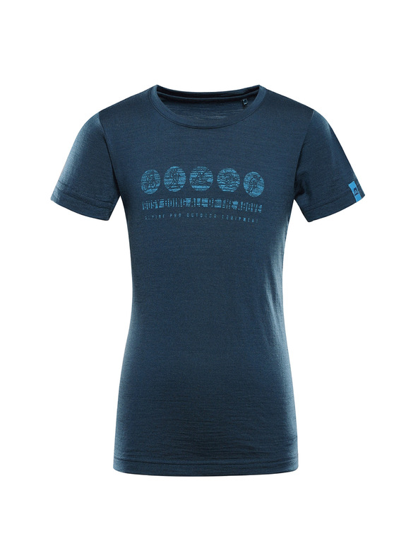 ALPINE PRO Otroška majica iz merino volne ALPINE PRO MERENO 2 maroški