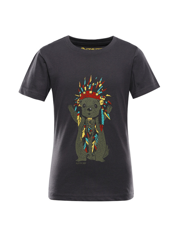 ALPINE PRO Otroška majica iz organske bombažne ALPINE PRO ECOMO 3 obsidian varianta pa