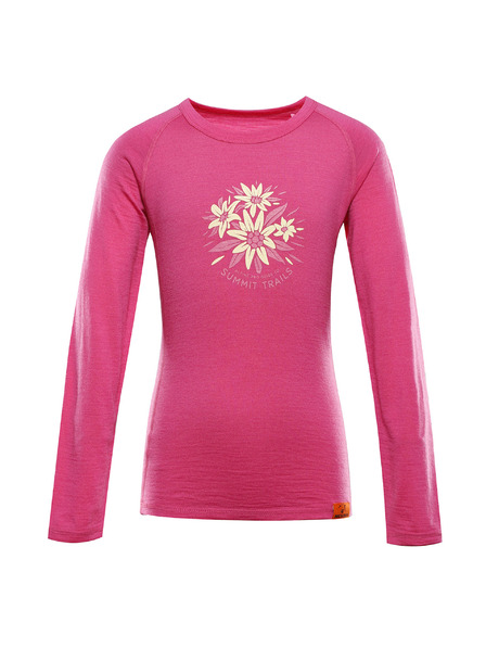 ALPINE PRO Otroška merino majica ALPINE PRO MERENO fuksija fedora varianta pb