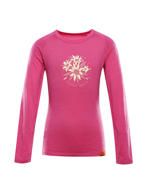 ALPINE PRO Otroška merino majica ALPINE PRO MERENO fuksija fedora varianta pb